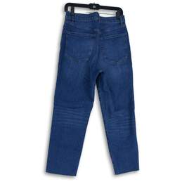 NWT Express Womens Blue Denim Medium Wash Super High Rise Mom Jeans Size 10R alternative image