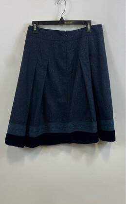 Cynthia Steffe Womens Navy Wool Blend Zip Back Pleated Midi A-Line Skirt Size 8 alternative image