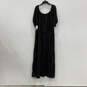 NWT Womens Black Short Sleeve Pleated Scoop Neck Pullover Maxi Dress Sz 3X image number 2
