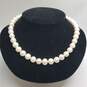 900 Silver 11 mm Fw Pearl Necklace 74.8g image number 1