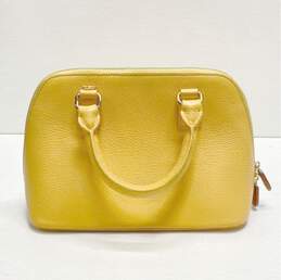 Martin & MacArthur Yellow Leather Domed Zip Crossbody Bag alternative image