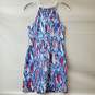 Lilly Pulitzer Pearl Shift White/Blue/Pink Sleeveless Dress Women's Size 4 image number 2