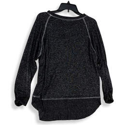 Womens Gray Knitted Crew Neck Long Sleeve Regular Fit Pullover T-Shirt Sz M alternative image