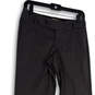 Womens Gray Flat Front Straight Leg Stretch Pockets Trouser Pants Size 0 image number 3