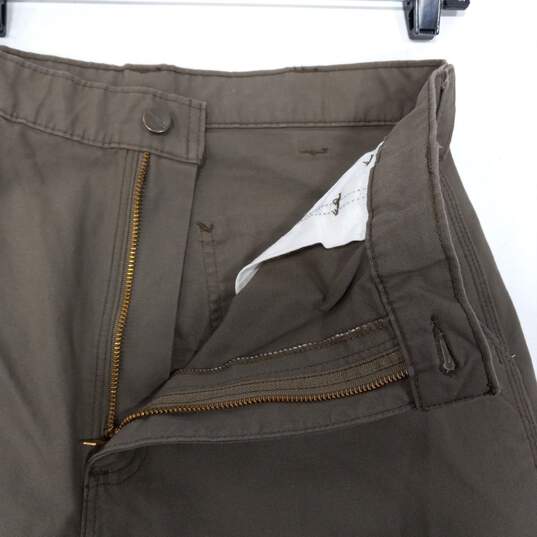 Men's Carhartt Loose Original Fit Canvas Work Pants Leather Tag - Size 34X34 image number 3