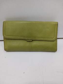 Fossil Green Genuine Leather Trifold Wallet
