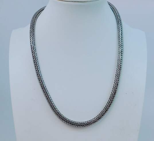 Artisan BA Suarti Sterling Silver Byzantine Chain Necklace 89.3g image number 2