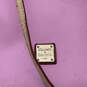 Womens Pink Brown Leather Inner Pocket Bottom Studded Zipper Tote Bag image number 5