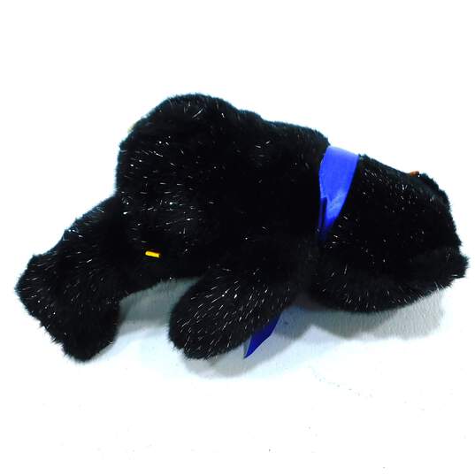 Vintage Build A Bear 1997 Sparkle Halloween Black Bear Cub Plush Pumpkin Paw image number 6