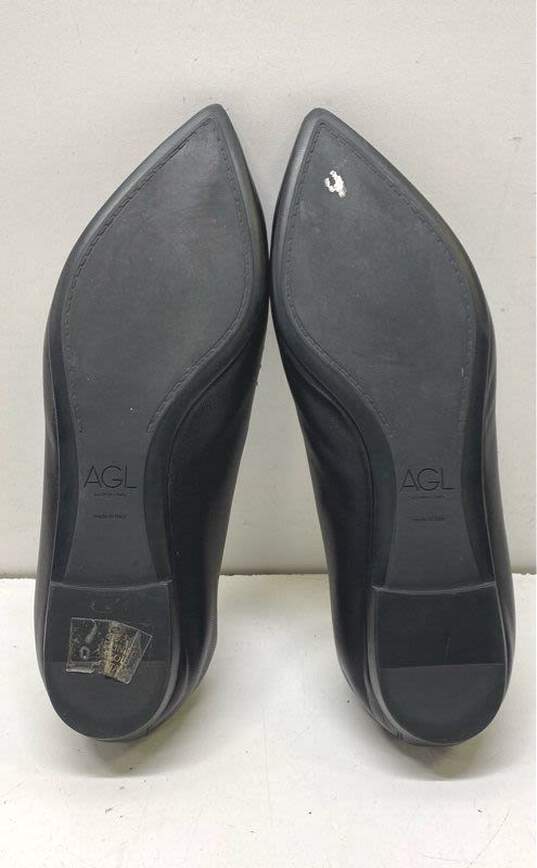 AGL Leather Studded Loafers Black 6 image number 5