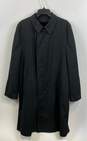Barrister Womens Black Long Sleeve Pockets Spread Collared Overcoat Size 40 image number 1