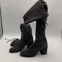 Womens Tieland Gray Suede Round Toe Block Heel Over The Knee Boots Size 8 image number 2