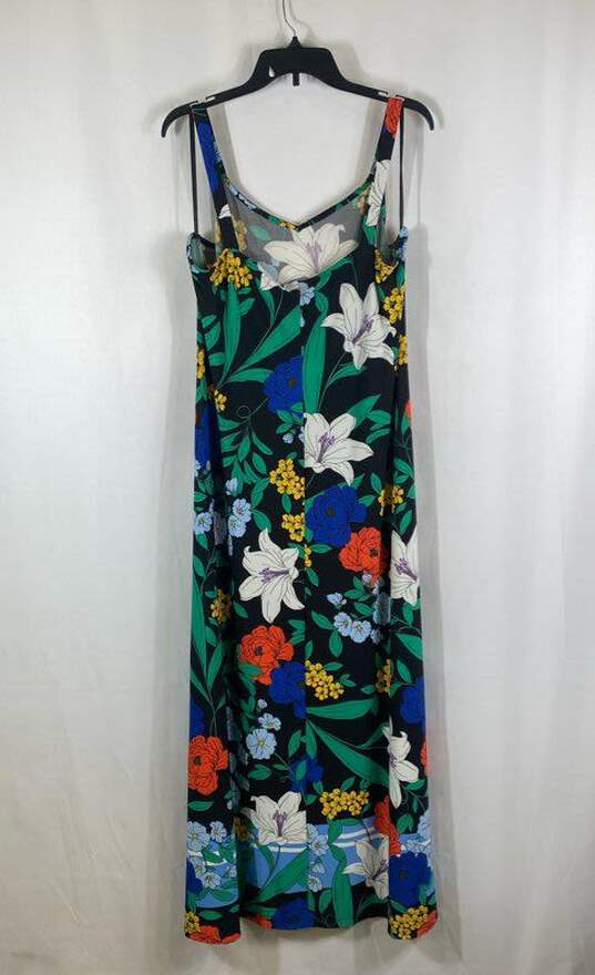 NWT Roz & Ali Womens Multicolor Floral Sleeveless V-Neck Long Maxi Dress Size XL image number 2