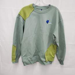 Ader Error Unisex Tran Pale Green Cotton Sweatshirt Size A1