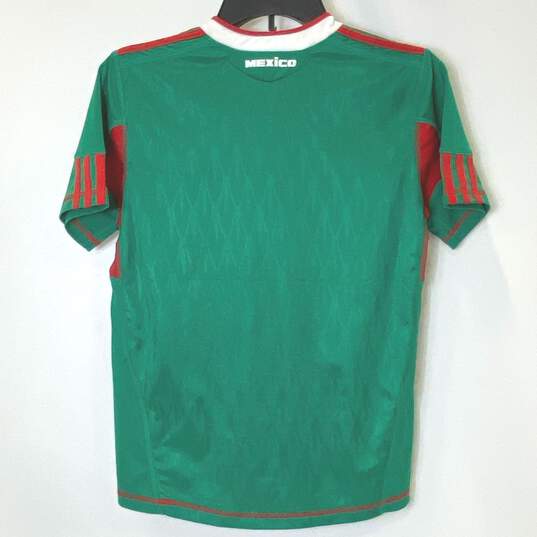 Signed Adidas Youth Mexico Green Soccer Jersey Sz. M image number 2