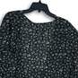 NWT Lauren Conrad Womens Black Floral Ruffle Kimono Blouse Top One Size image number 4