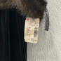 NWT Womens Black Sleeveless Faux Fur Back Zip Fashionable Maxi Dress Size 10 image number 4