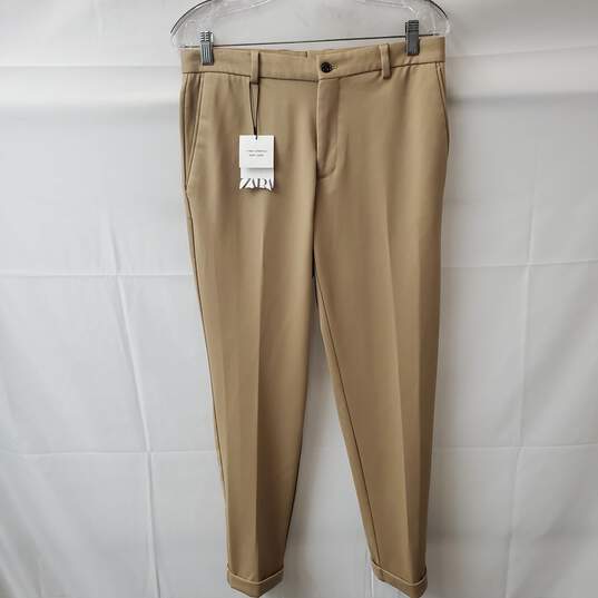 Women's Zara 4-Way Stretch Khaki Pants Size 30 US image number 1