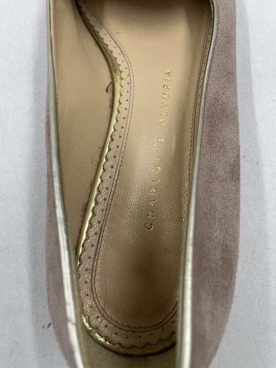 Authentic Charlotte Olympia Virgo Mauve Flats W 9 image number 8