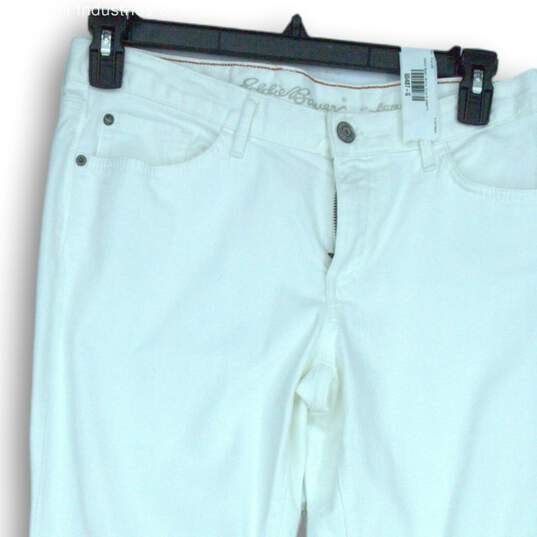 Women's Eddie Bauer White Straight Jeans Size 8 image number 3