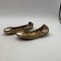 IOB Coach Womens Darsi Metallic Gold Leather Dusted Slip-On Ballet Flats Sz 8.5 image number 2