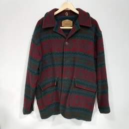 Vintage Woolrich Cardigan Style Button Up Coat Size Large