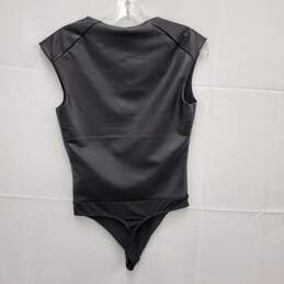 NWT Express Body Contour WM's Black Faux Scoop Neck Bodysuit Size SM alternative image
