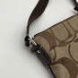 Womens Brown Beige Monogram Inner Pockets Adjustable Strap Crossbody Bag image number 4