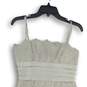 NWT BCBGMAXAZRIA Womens Mini Dress Zipper Strapless Ivory Satin Lace Size 4 image number 3