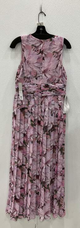 NWT Kay Unger New York Pink Floral Women's Full Length Dress Size 10 alternative image