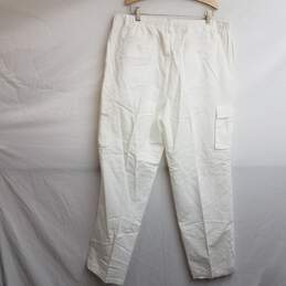 Bamboo Cay Drawstring Cream Linen Pants alternative image