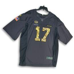 Nike Mens Gray Yellow Green Bay Packers Davante Adams #17 NFL Jerseys Size XXL alternative image