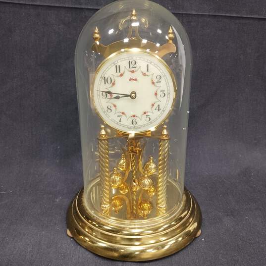 Vintage Kieninger & Obergfell Skelton Dome Clock with Key image number 3