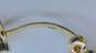 14K Gold Peridot Faceted Hearts & Sapphire Accented Hoop Earrings 3.8g image number 5