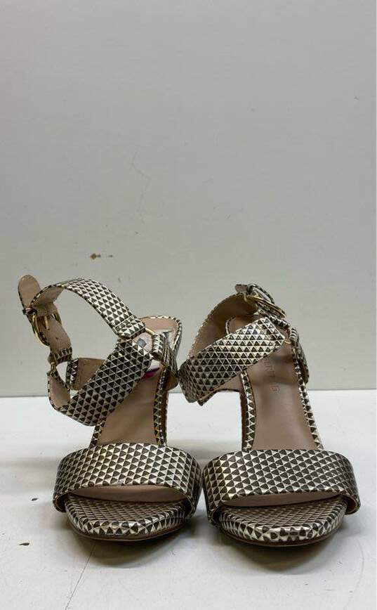 Karl Lagerfeld Women's Cadia Ankle Strap Metallic Heels Size 6.5 image number 2