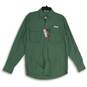 NWT Gander Mountain Mens Green Collared Long Sleeve Button-Up Shirt Size Small image number 1