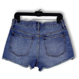 Buy the NWT Womens Blue Medium Wash Pockets Bombshell Skinny Mom Shorts  Size 24