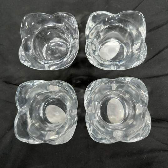 Crystal Lotus Votive Candle Holders 4pc Lot image number 2