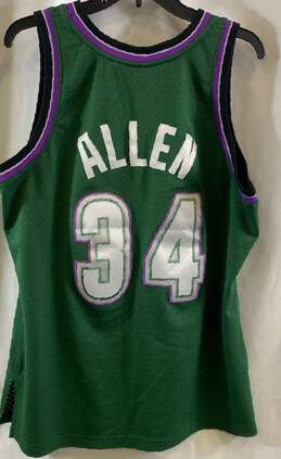 Mitchell & Ness Men Green #34 Ray Allen of Milwaukee Bucks Jersey- L alternative image