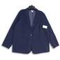 NWT Womens Navy Blue Lapel Collar Single Breasted One Button Blazer Size 1X image number 1