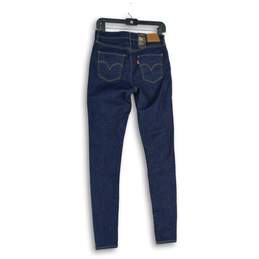 NWT Levi's Womens Blue Denim 720 High Rise Dark Wash Skinny Jeans Size 28 alternative image