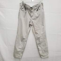 Eileen Fisher WM's Light Grey Denim Slim Fit Pants Size 14 x 25