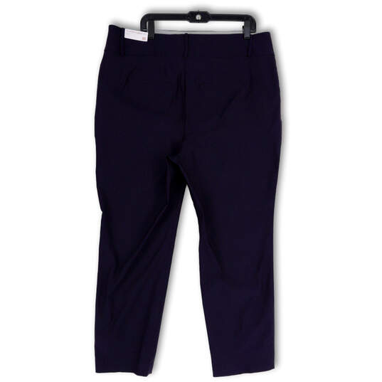 NWT Womens Blue Flat Front Tighter Tummy High-Rise Ankle Pants Size 20R image number 2