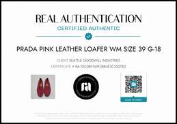 Prada Women's Pink Suede Loafers Size 39 EU/8 US AUTHENTICATED alternative image