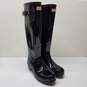 Hunter Women's Tall Black Glossy Rainboots Size 8 image number 1
