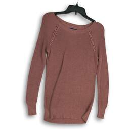 American Eagle Outfitters Womens Mauve Brown Knitted Pullover Sweater Size S