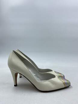 Authentic Bally White Leather Pump W 6