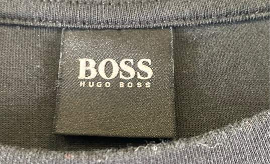 Hugo Boss Mens Black Long Sleeve Crew Neck Pullover Sweatshirt Size Large image number 4