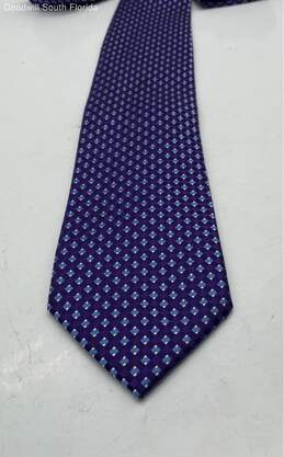 Michael Kors Mens Dark Purple Print Tie