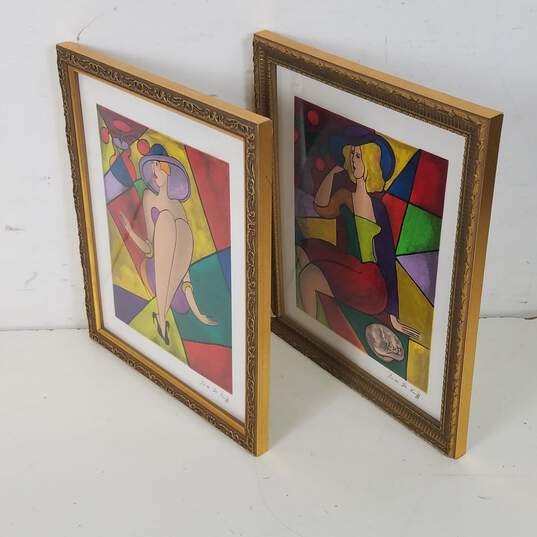Linda Le Kinff Set of 2 Serigraphs / Framed, Signed Artwork Print image number 4